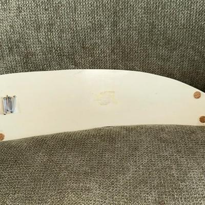 72 CRIBBAGE BOARD WALRUS TUSK SHAPE DRAWING SIGNED COOK