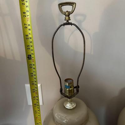 Pair of Vintage Lamp Hand Painted Chinoiserie Table Lamp / Lighting / Vintage Home Decoration