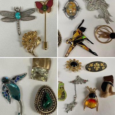 Butterfly Hat Pin w/ Unique & Traditional Brooches, incl. 925 (ST-SS)