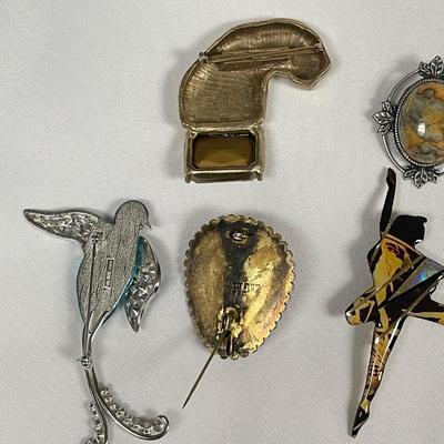 Butterfly Hat Pin w/ Unique & Traditional Brooches, incl. 925 (ST-SS)