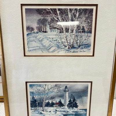 Prints, watercolor painting, framed wall decor