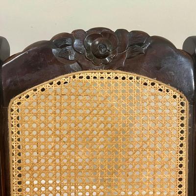 Vintage Folding Cane Rocking Chair