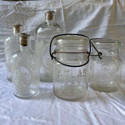 Assorted Jars incl. Atlas & Ball Bale Wire Jars & More (G-TF)