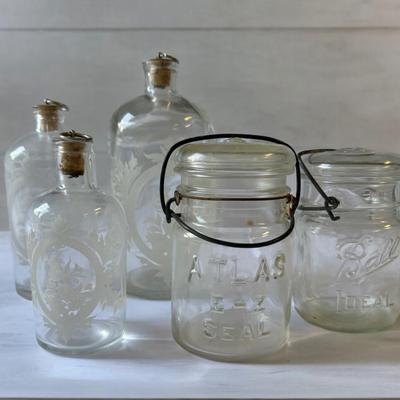 Assorted Jars incl. Atlas & Ball Bale Wire Jars & More (G-TF)