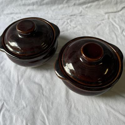 Covered Pottery Baking Dishes by Hull, Williams Sonoma, & More (G-TF)