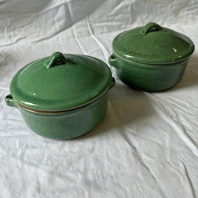 Covered Pottery Baking Dishes by Hull, Williams Sonoma, & More (G-TF)