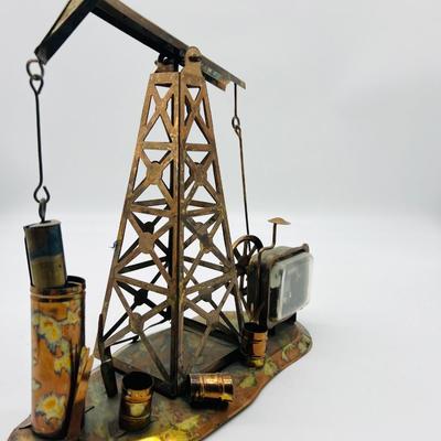 Vintage Copper Oil Well Moveable Music Box