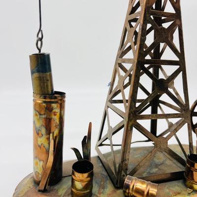 Vintage Copper Oil Well Moveable Music Box