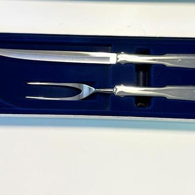 77 TOWLE CARVING SET STAINLESS MODERN DESIGN