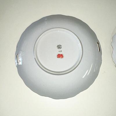 85 PAINTED 2 PLATES LEFTON ROSES LIMOGES FRANCE VIOLETS