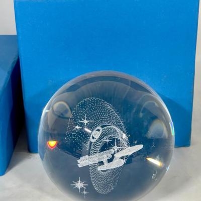 USS Enterprise NCC-1701 Crystal Ball Franklin Mint
