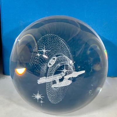 USS Enterprise NCC-1701 Crystal Ball Franklin Mint
