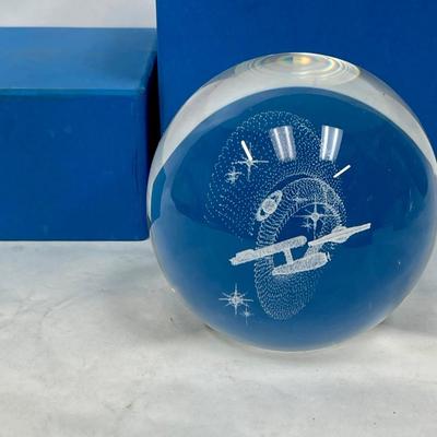 USS Enterprise NCC-1701 Crystal Ball Franklin Mint