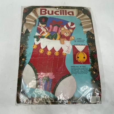 Bucilla Jumbo Stocking Felt Applique Kit, Chock Full of Toys, Soldier, 28" 82913