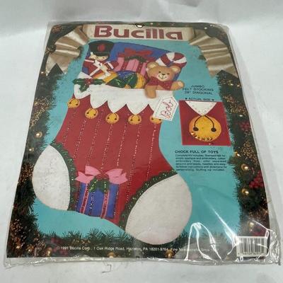 Bucilla Jumbo Stocking Felt Applique Kit, Chock Full of Toys, Soldier, 28" 82913