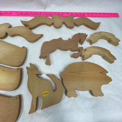 Wooden Shapes for Painting & Decoration Craft Projects - signs and animals