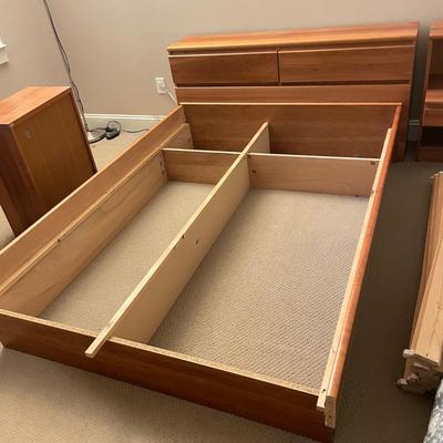 Scandinavian Full Size Bed with Side Tables (GB1-SS)