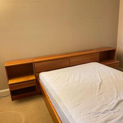 Scandinavian Full Size Bed with Side Tables (GB1-SS)