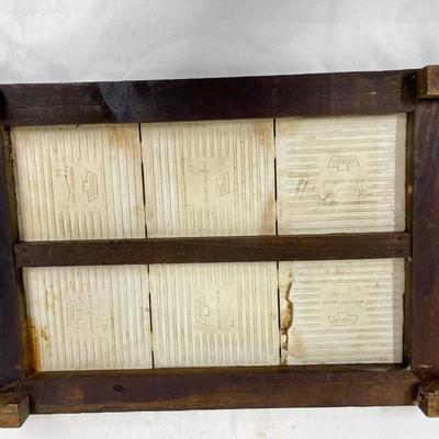 Vintage Framed Ceramic Tile Trivet Cobalt Blue Yellow and White