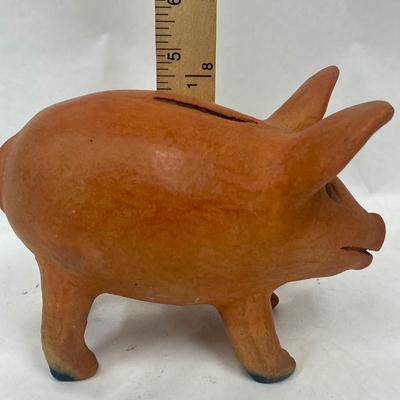 Tera Cotta Figurine Pig Piglet Piggy Bank