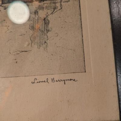 Lionel Barrymore Original, Signed "Point Pleasant"