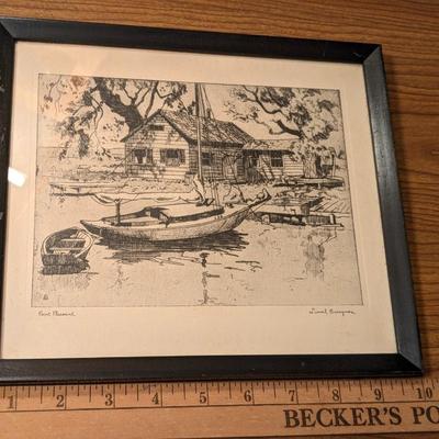 Lionel Barrymore Original, Signed "Point Pleasant"