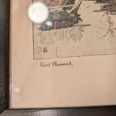 Lionel Barrymore Original, Signed "Point Pleasant"