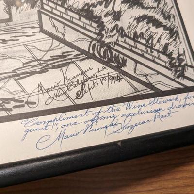 Original Lionel Barrymore Exclusive Drawing Royal St, New Orleans