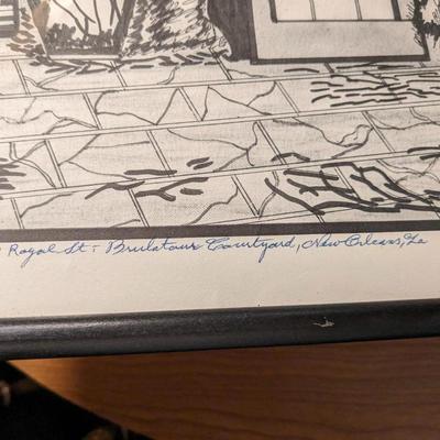 Original Lionel Barrymore Exclusive Drawing Royal St, New Orleans