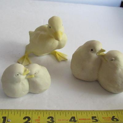 3 Older Dept 56 Duck and Chick Figurines