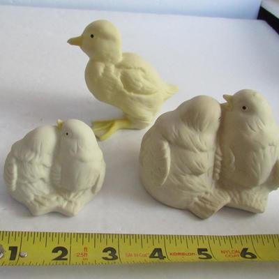 3 Older Dept 56 Duck and Chick Figurines
