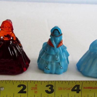 3 Vintage Boyd Glass Doll Figurines