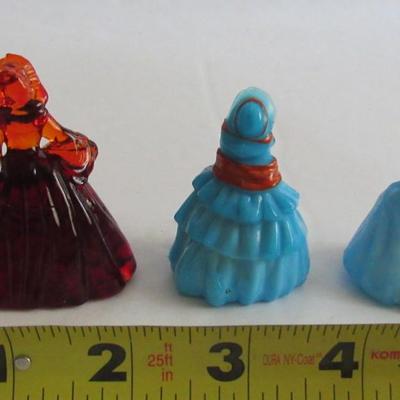 3 Vintage Boyd Glass Doll Figurines
