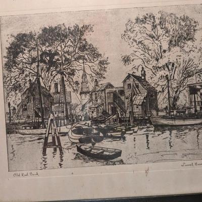 Original Lionel Barrymore Signed "Old Red Bank"