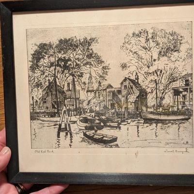 Original Lionel Barrymore Signed "Old Red Bank"