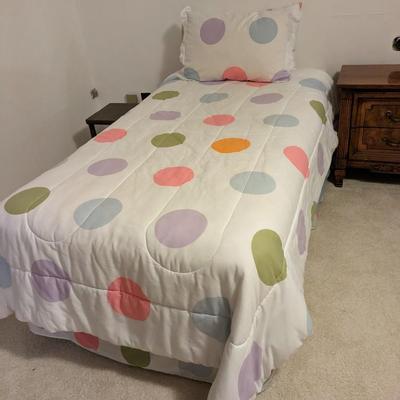Nice Twin Bed and Bedding