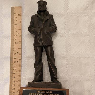 The Lone Sailer Statue Bronze, Signed