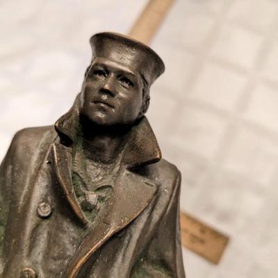 The Lone Sailer Statue Bronze, Signed
