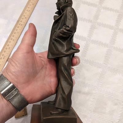 The Lone Sailer Statue Bronze, Signed