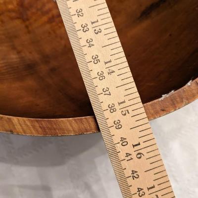 Hand Turned 11" Wood Maple Bowl Made In Canada Signed MNM