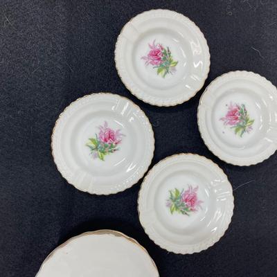 Child's Porcelain Tea Set - white with pink roses