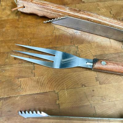 3-Piece Wood Handled BBQ Tool Set