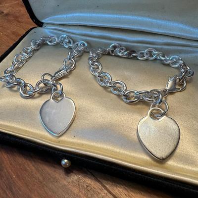 Two Heart Chain Bracelets (K-TF)