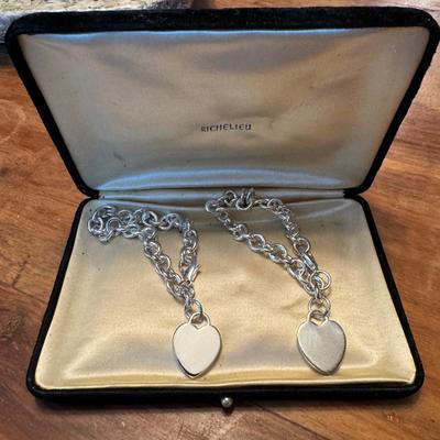 Two Heart Chain Bracelets (K-TF)
