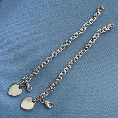 Two Heart Chain Bracelets (K-TF)