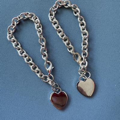 Two Heart Chain Bracelets (K-TF)