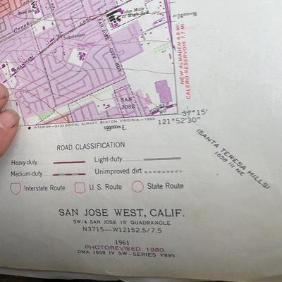 Santa Clara County maps, Topos, map book, books about the area, 2 large sign vinyl rolls.
