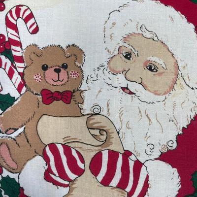 Santa and Teddy Bear Christmas Hot Pad