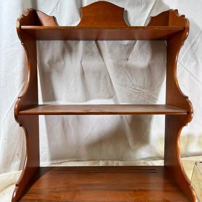 Maple MCM wall Shelf Vintage glassware