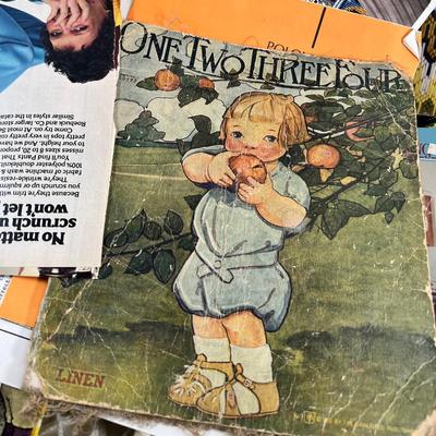 Vintage Craft and sewing ephemera books, tools